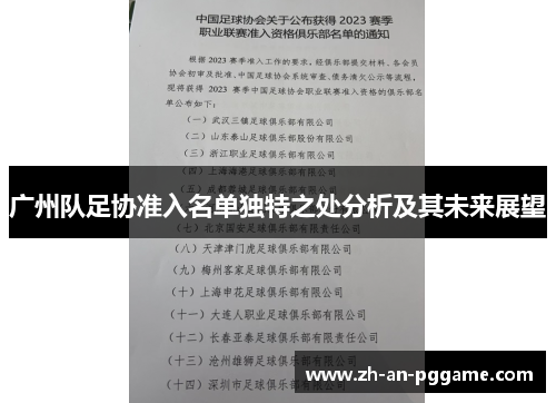 广州队足协准入名单独特之处分析及其未来展望
